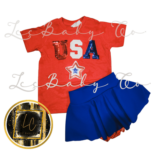 USA chenille glitter patch toddler outfit. Patriotic toddler outfit, 4th of july set,  4th of July toddler ,Independence Day toddler, USA Patriotic kids