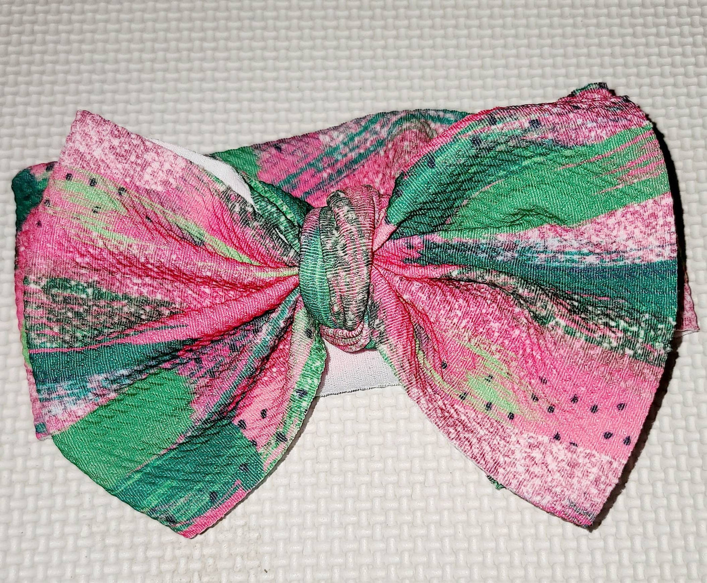 Watermelon paintstroke Bow Baby Headbands, Watermelon Bows, Girl Hair Bows, knot bow, Big Bows, headbands, baby girl bows, newborn girl gift