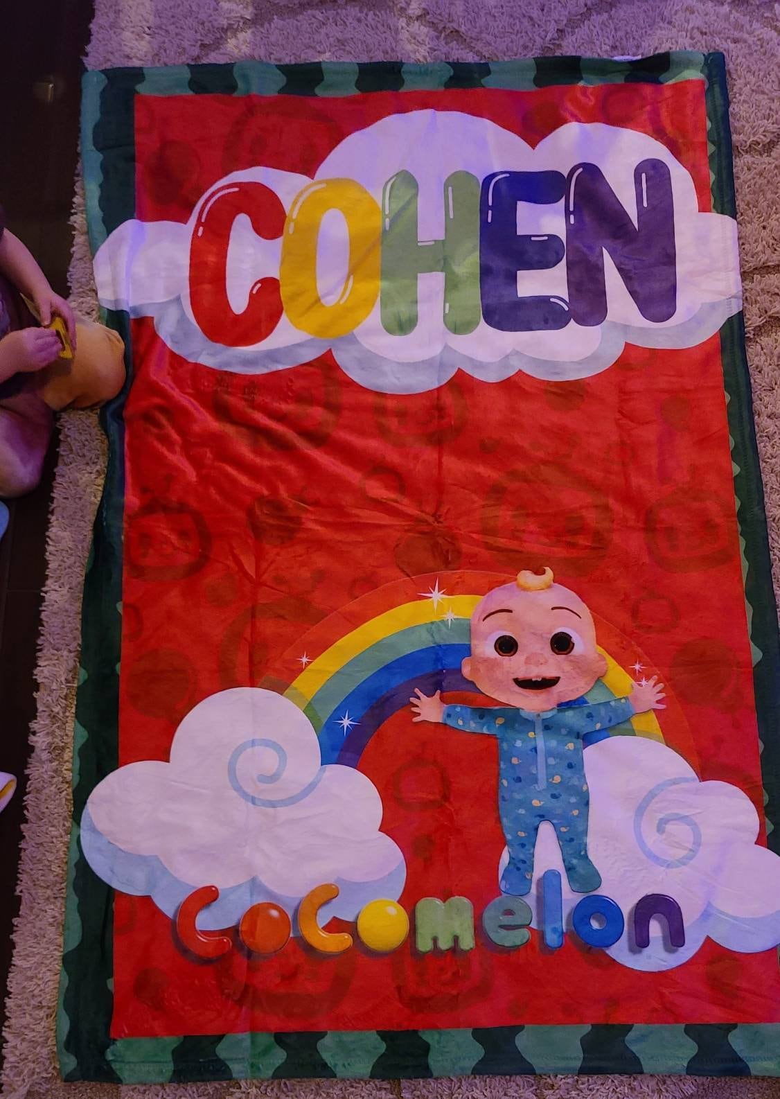 Personalized COCOmelon blanket