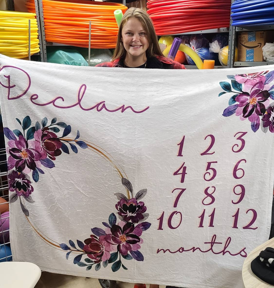 Floral Milestone Blanket