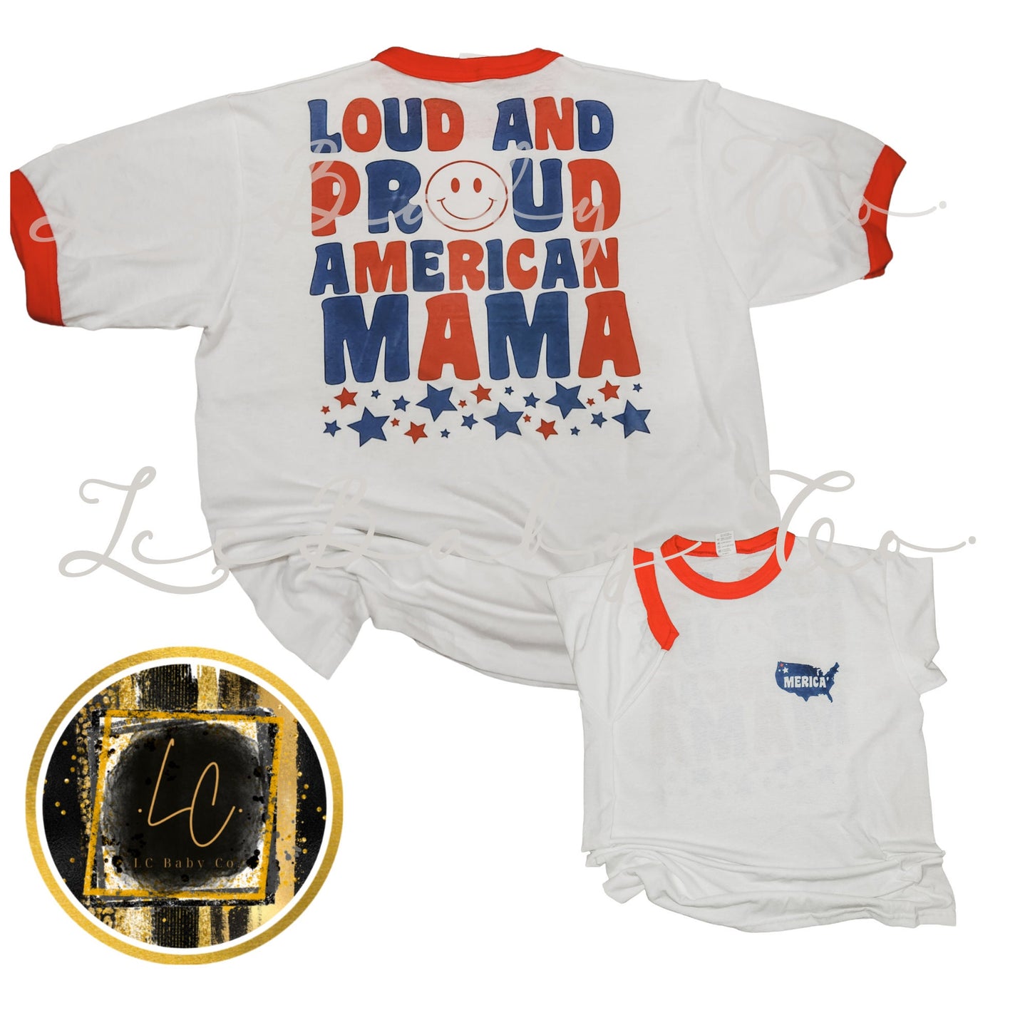 loud and proud american mama. Patriotic tee, 4th of july tee, 4th of July Shirt,Independence Day Shirt, USA Patriotic Tee